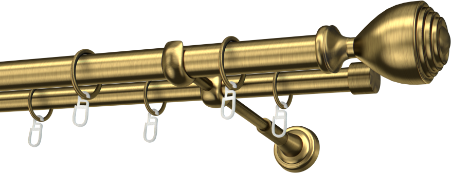 Karnisz metalowy podwójny Ø25/19mm Avanti  agrafka