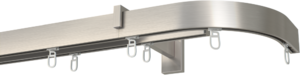 Karnisz podwójny, ścienny, aluminium szczotkowane 600 cm